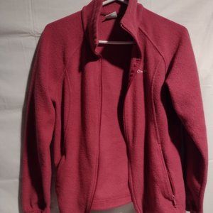 COPY - columbia pink zip front jacket large